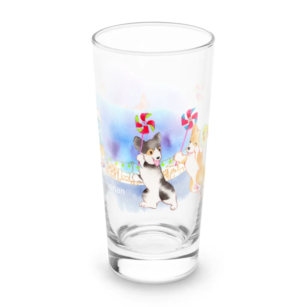 朱留のお祭りコーギー犬 Long Sized Water Glass :right