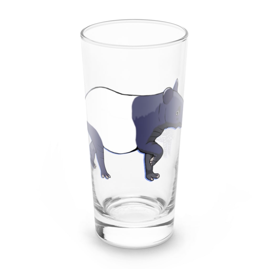 LalaHangeulのマレーバク　文字無し　親子 Long Sized Water Glass :right
