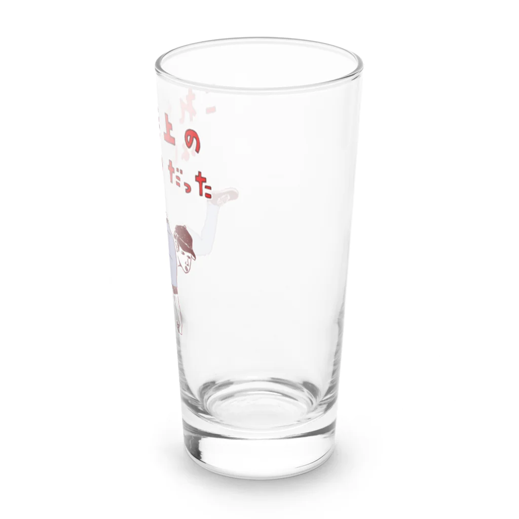 NIKORASU GOのユーモア野球デザイン「これが炎上の始まりだった」 Long Sized Water Glass :right