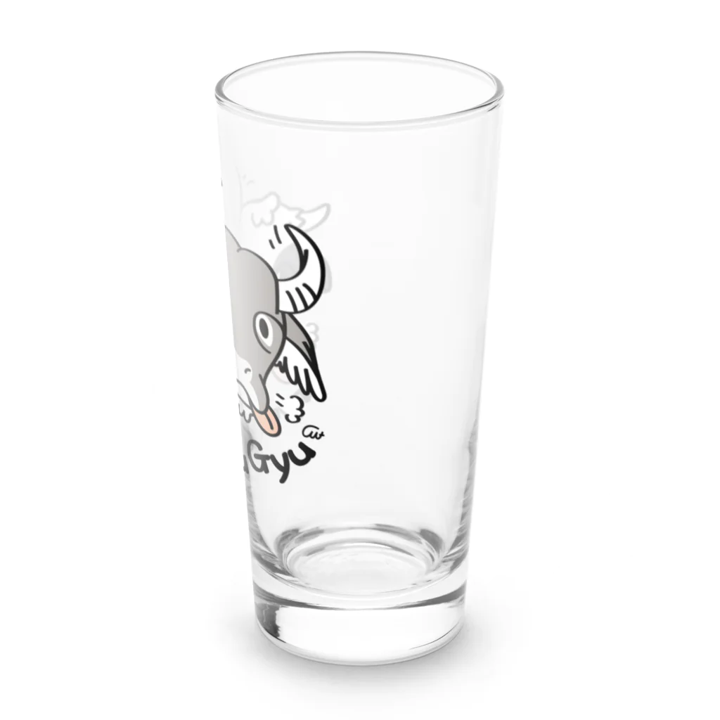 イラスト MONYAAT の牛のギュウギュウB Long Sized Water Glass :right