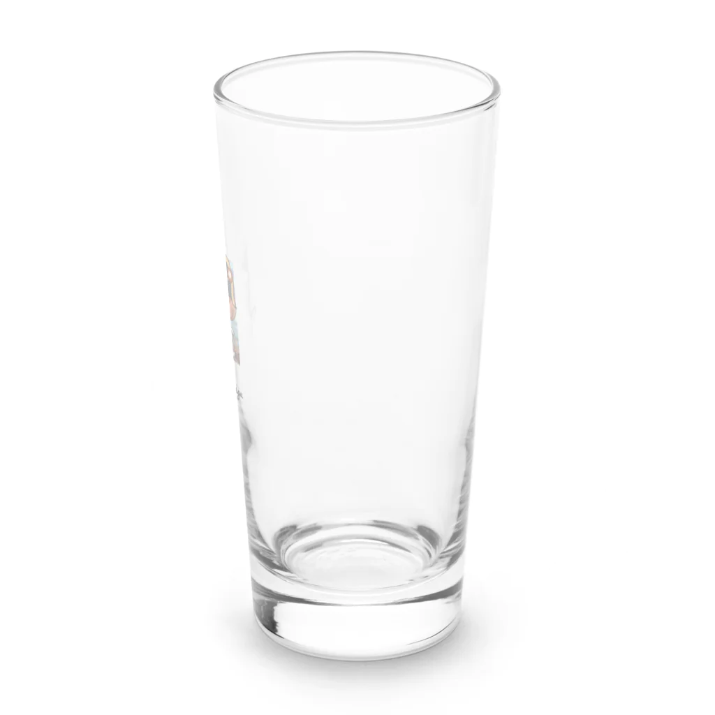 くまとむっち🦦のナポレオンな赤ちゃん（ロゴ有り） Long Sized Water Glass :right