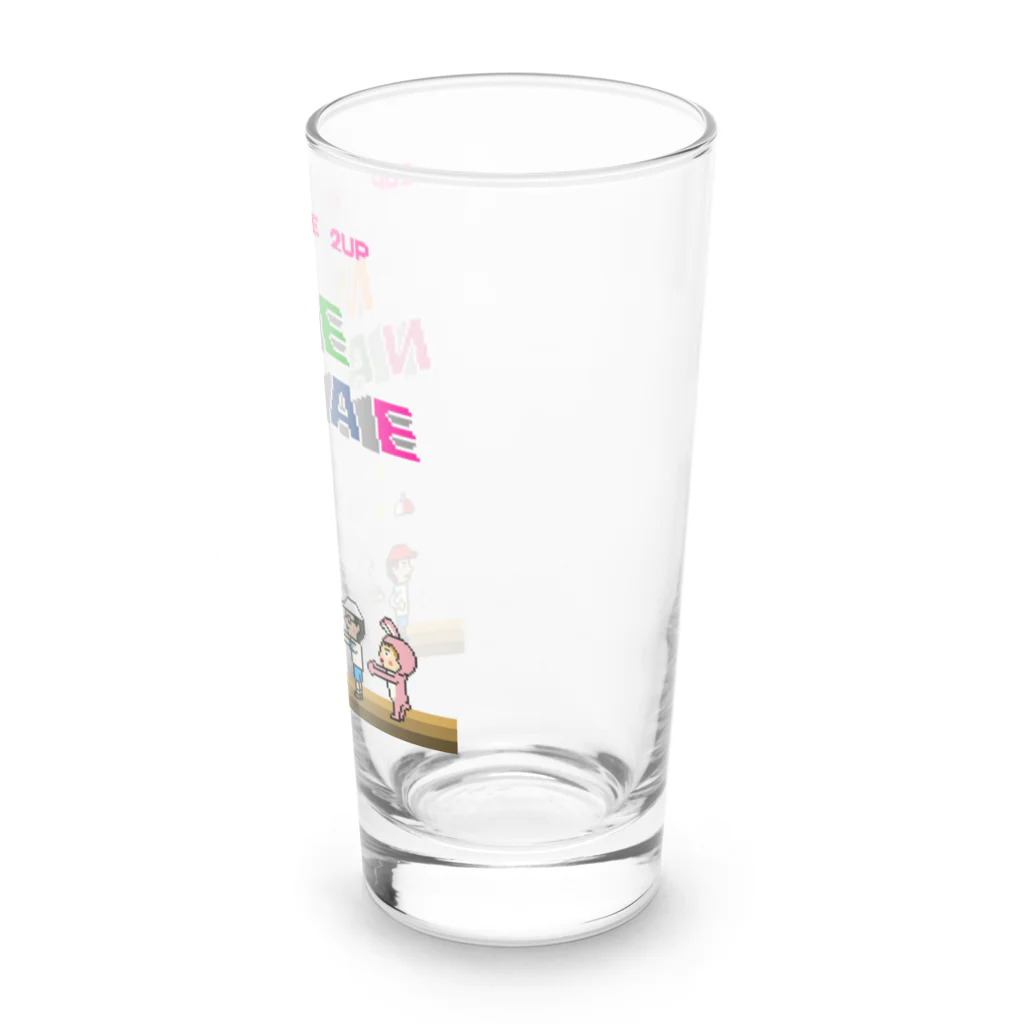 Siderunの館 B2の【さげみちゃんver.】レトロゲーム風な前ならえ Long Sized Water Glass :right