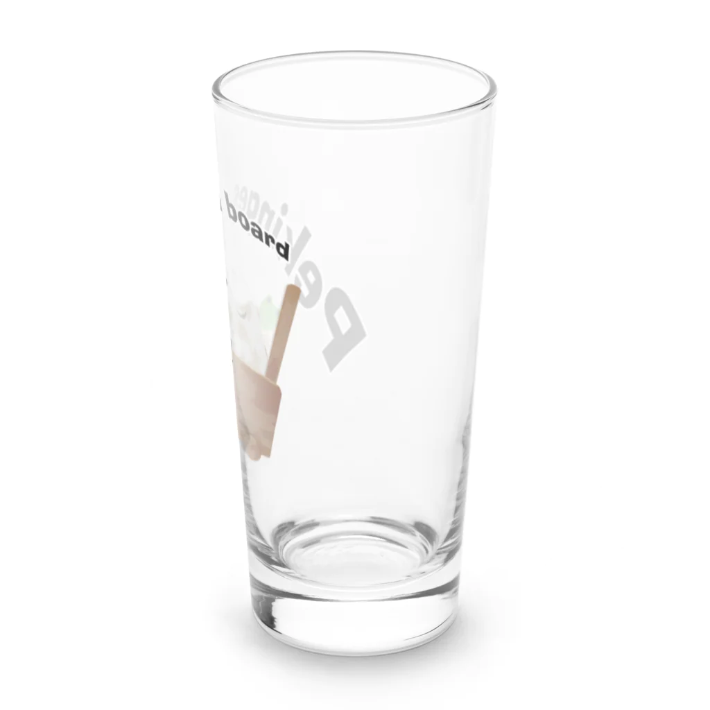 犬グッズの店しえるぶるーのおもちゃ箱に乗ったペキニーズ Long Sized Water Glass :right