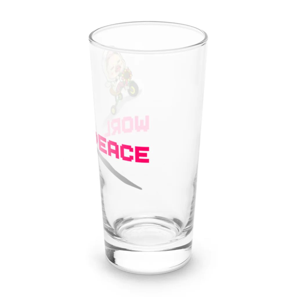 Siderunの館 B2の世界平和だよ！さげみちゃん（ドット文字） Long Sized Water Glass :right