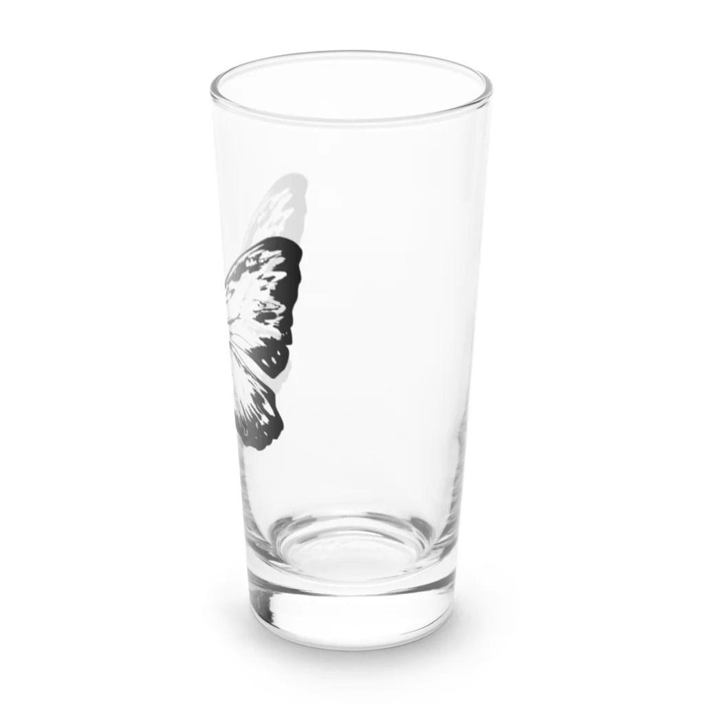 つばめの巣のモノトーン/蝶 Long Sized Water Glass :right