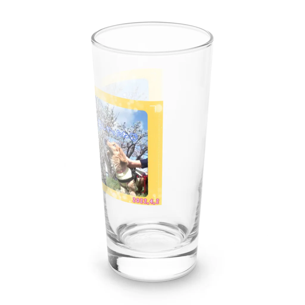 ミニチュアダックスのマロン君のマロン君と犬山じろファミリー Long Sized Water Glass :right