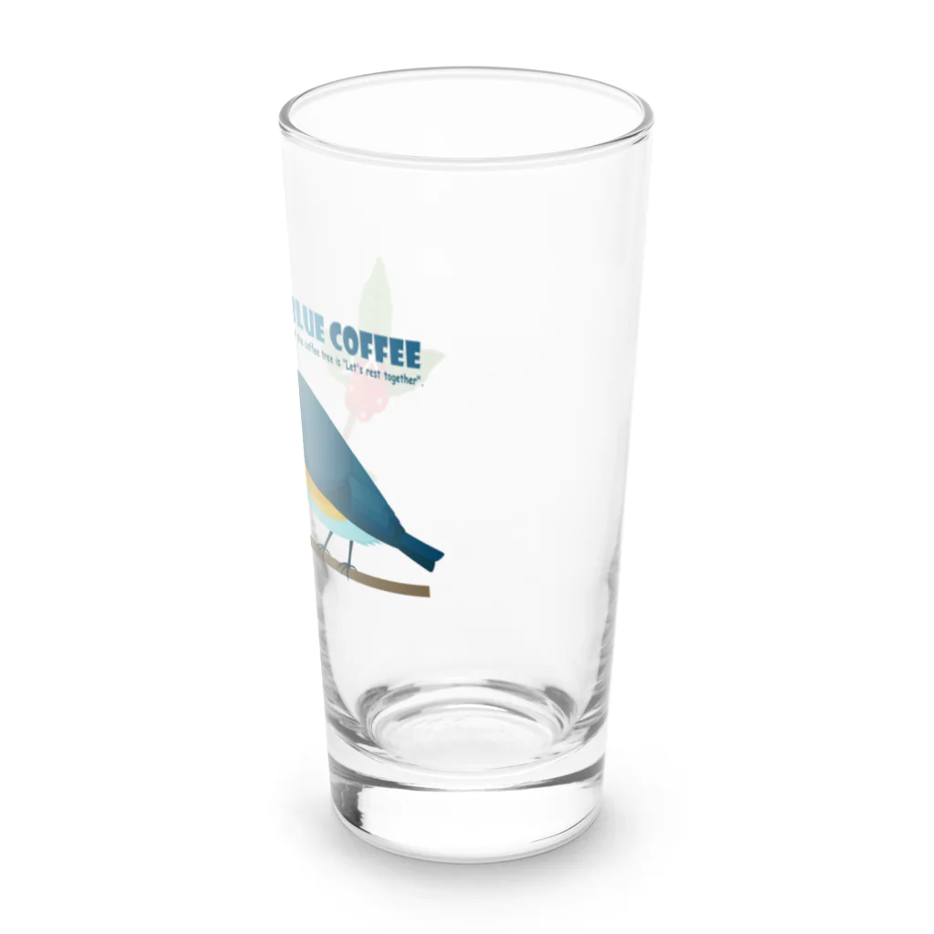 Teal Blue CoffeeのTeal Blue Bird Long Sized Water Glass :right