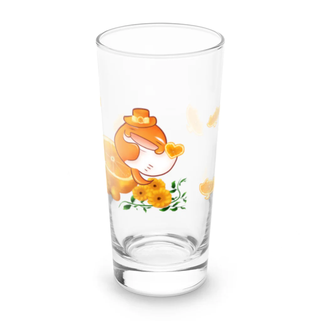 にとりうむ-NiTorium-🔸オレンジマンタのグッズのオレンジマンタ(オレンジデー) Long Sized Water Glass :right