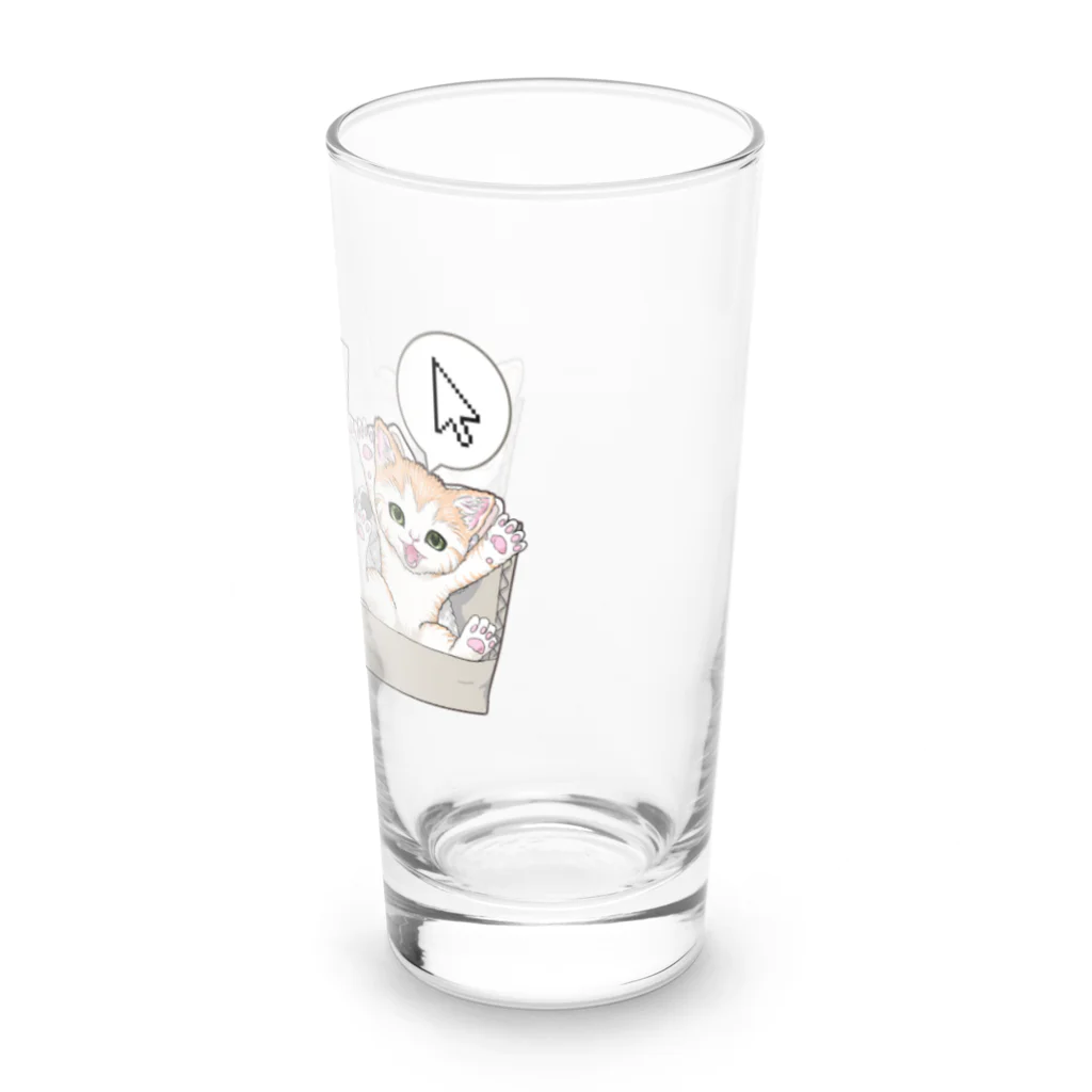 nya-mew（ニャーミュー）のもってけ！ポチッとな Long Sized Water Glass :right