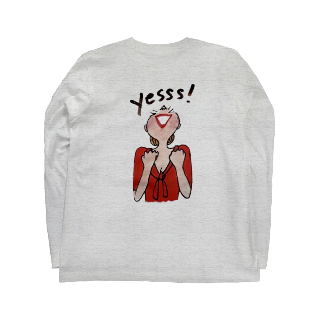 アンティークZeeeのYES! ポジティブWoman Long Sleeve T-Shirt :back