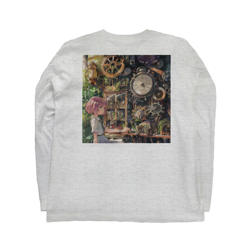 TwinkleBeetleのgirl in the clock Long Sleeve T-Shirt :back