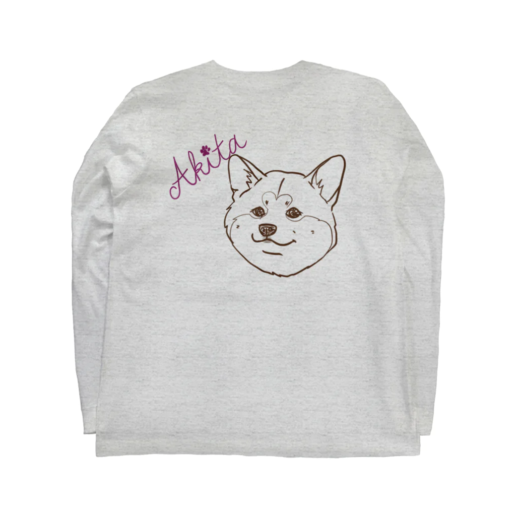 春風工房のAKITA ピンク ロングスリーブTシャツの裏面