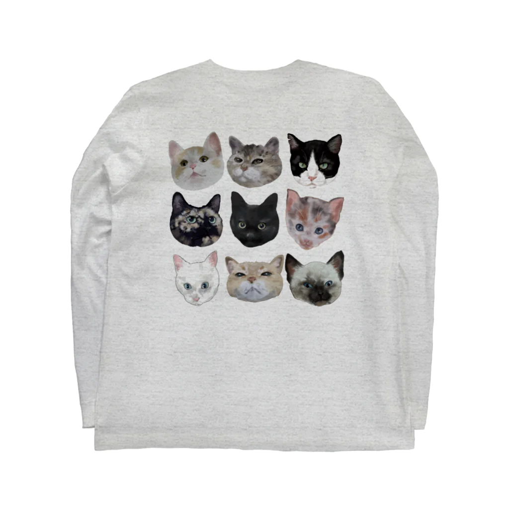 猫とやっし～ぃのアレコレのいろんな猫ちゃん9 Long Sleeve T-Shirt :back