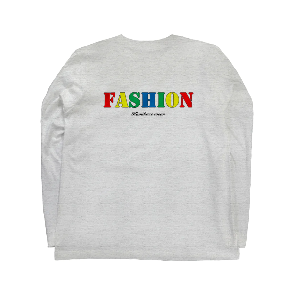 カミカゼウェアの『FASHION』 ロングスリーブTシャツの裏面