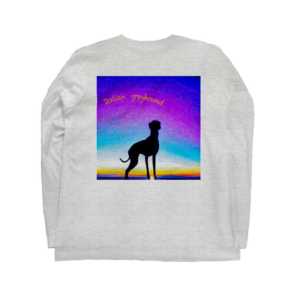 polepolediveのパステル　イタグレ Long Sleeve T-Shirt :back