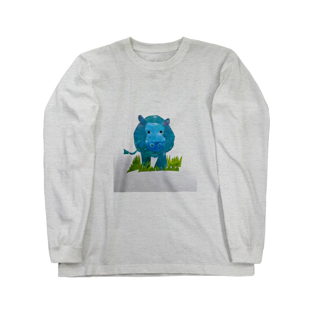 はまだみわのカバのお散歩 Long Sleeve T-Shirt