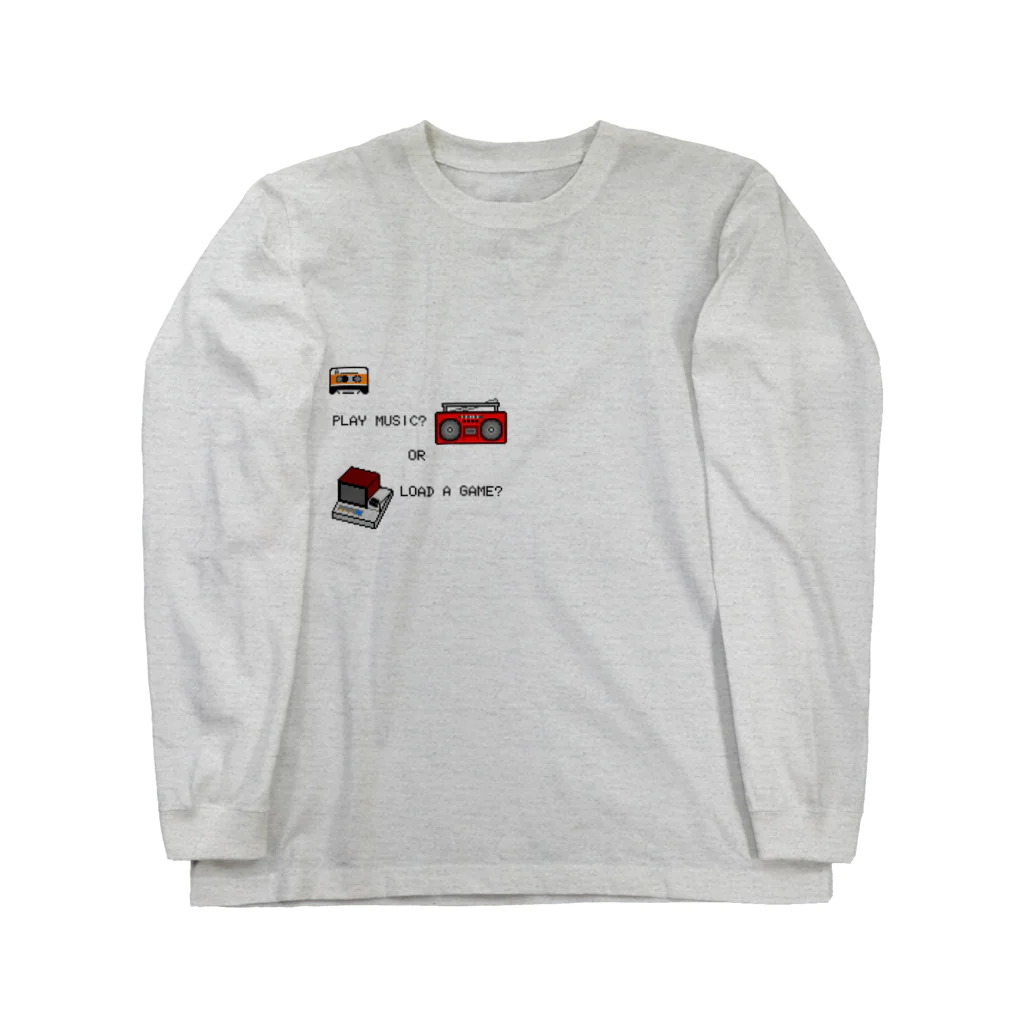 佐々木憲　ピアノ・アコーディオン・レトロゲーム実況のレトロ・カセットテープ ロングスリーブTシャツ