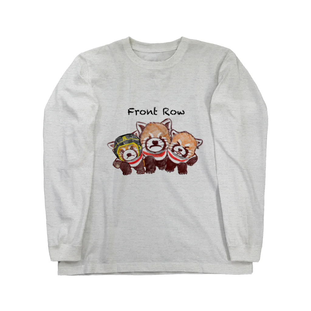 pom-ponのフロントローのレッサーパンダ Long Sleeve T-Shirt