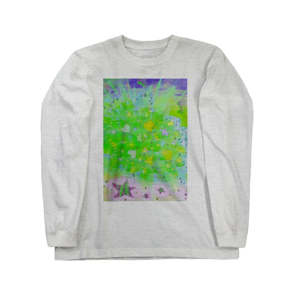 🐶シュナといろいろ🎨の⭐︎♡ (グリーン) Long Sleeve T-Shirt