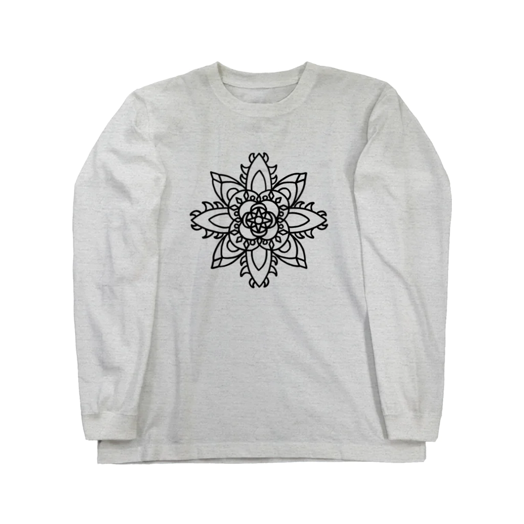 ARIGATOU-81のMANDALA•53• (B) ロングスリーブTシャツ