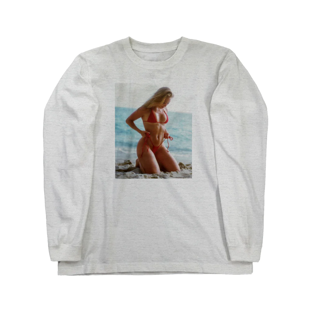 eightmanxxxxのRed bikini 👙 ロングスリーブTシャツ