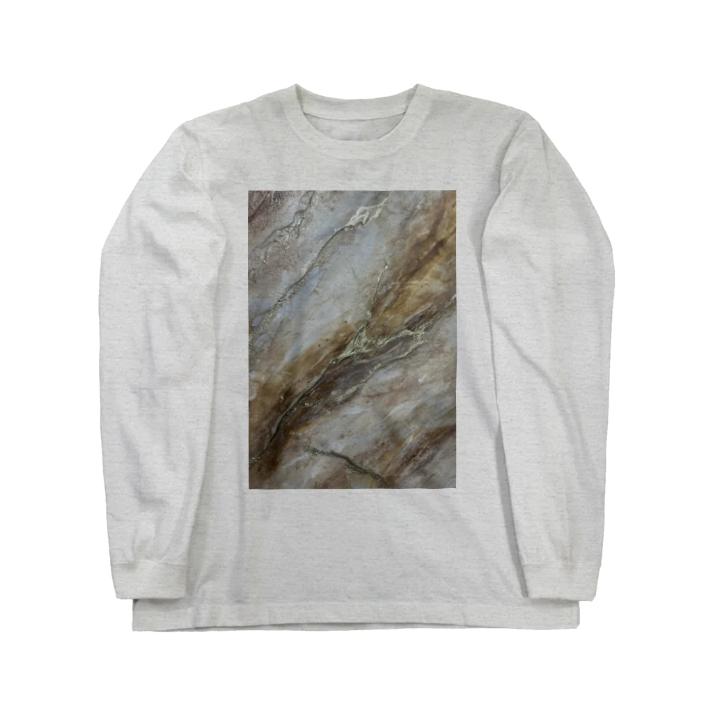 Tink_handmadeのTinkテクスチャーアート大理石 Long Sleeve T-Shirt