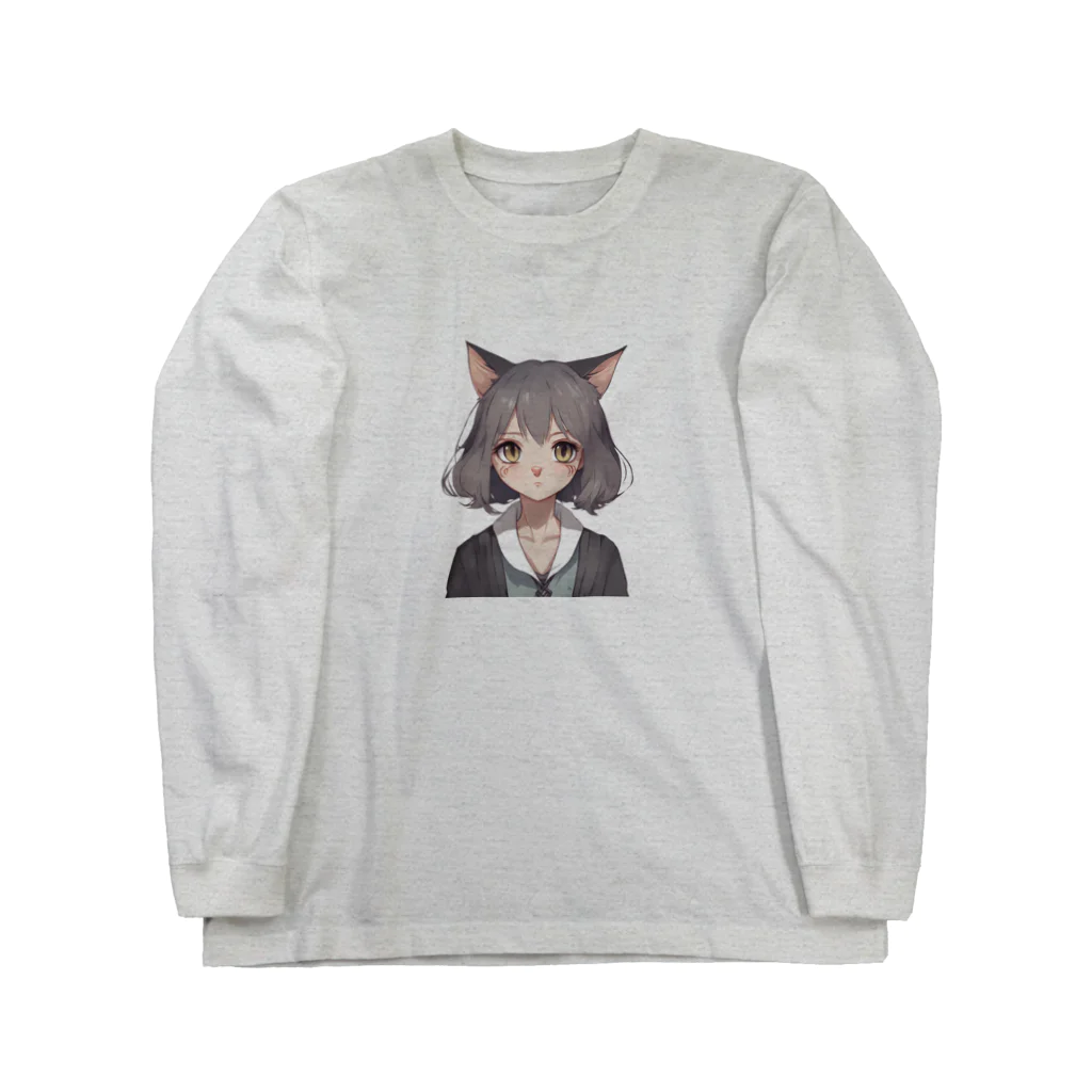 ニャン丸の転生猫 ロングスリーブTシャツ