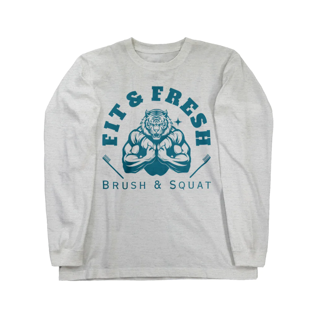 chataro123のFit & Fresh: Brush & Squat ロングスリーブTシャツ