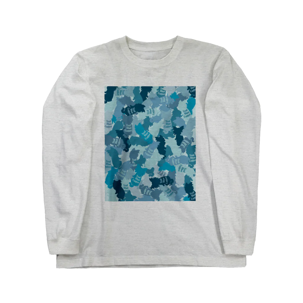 Teal Blue Coffeeのhide-and-seek Long Sleeve T-Shirt