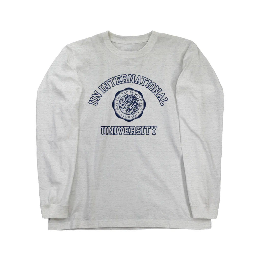 【SEVA】 （雲黒斎 公式ショップ ）のUN INTERNATIONAL UNIVERSITY （NAVY PRINT） Long Sleeve T-Shirt