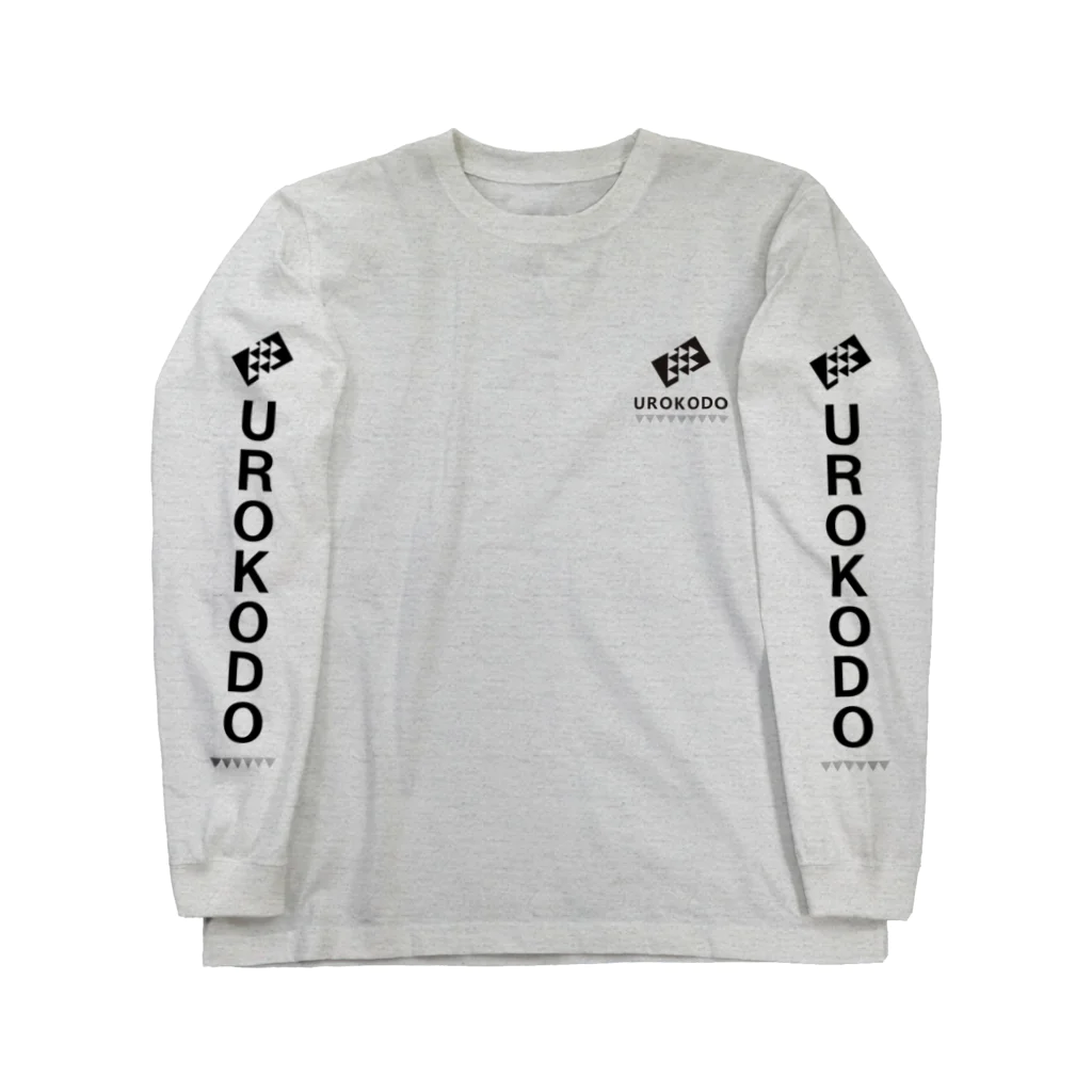 UROKODO Official Web Shopの黒ロゴ-スリーブプリントTシャツ Long Sleeve T-Shirt