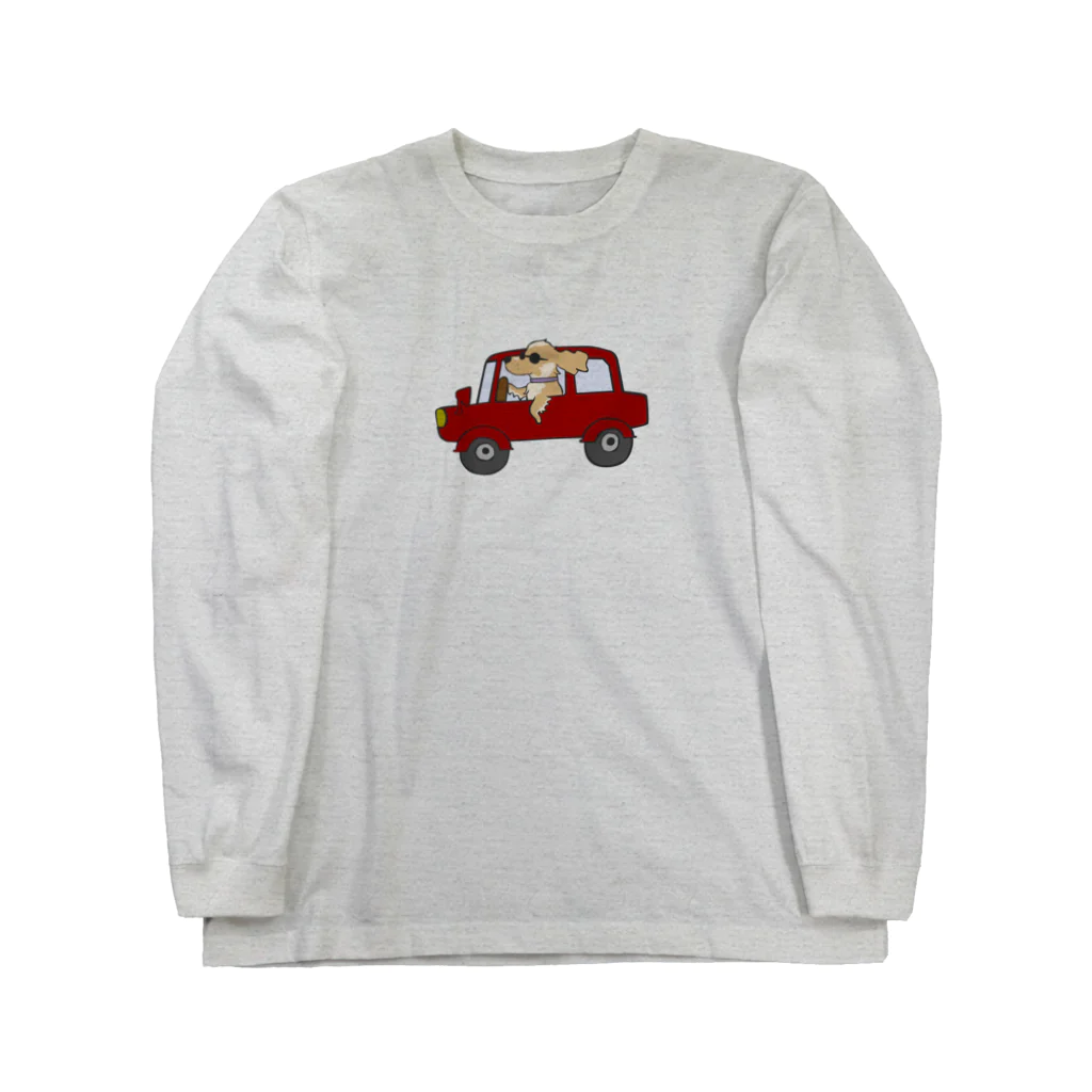 ｲﾇｽﾄﾚｰｼｮﾝのCar dog イングリッシュコッカースパニエル Long Sleeve T-Shirt