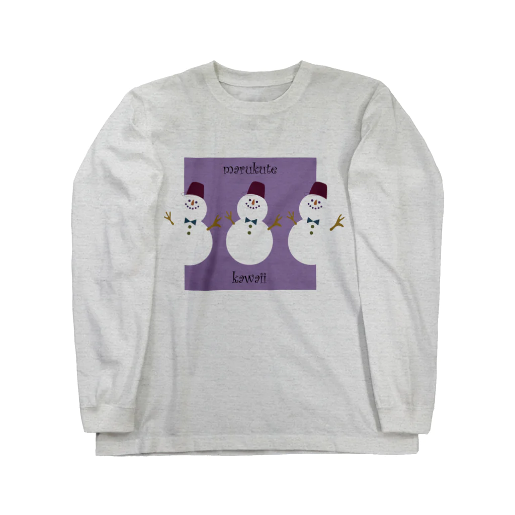 Hinaのまるくて かわいい purple Long Sleeve T-Shirt