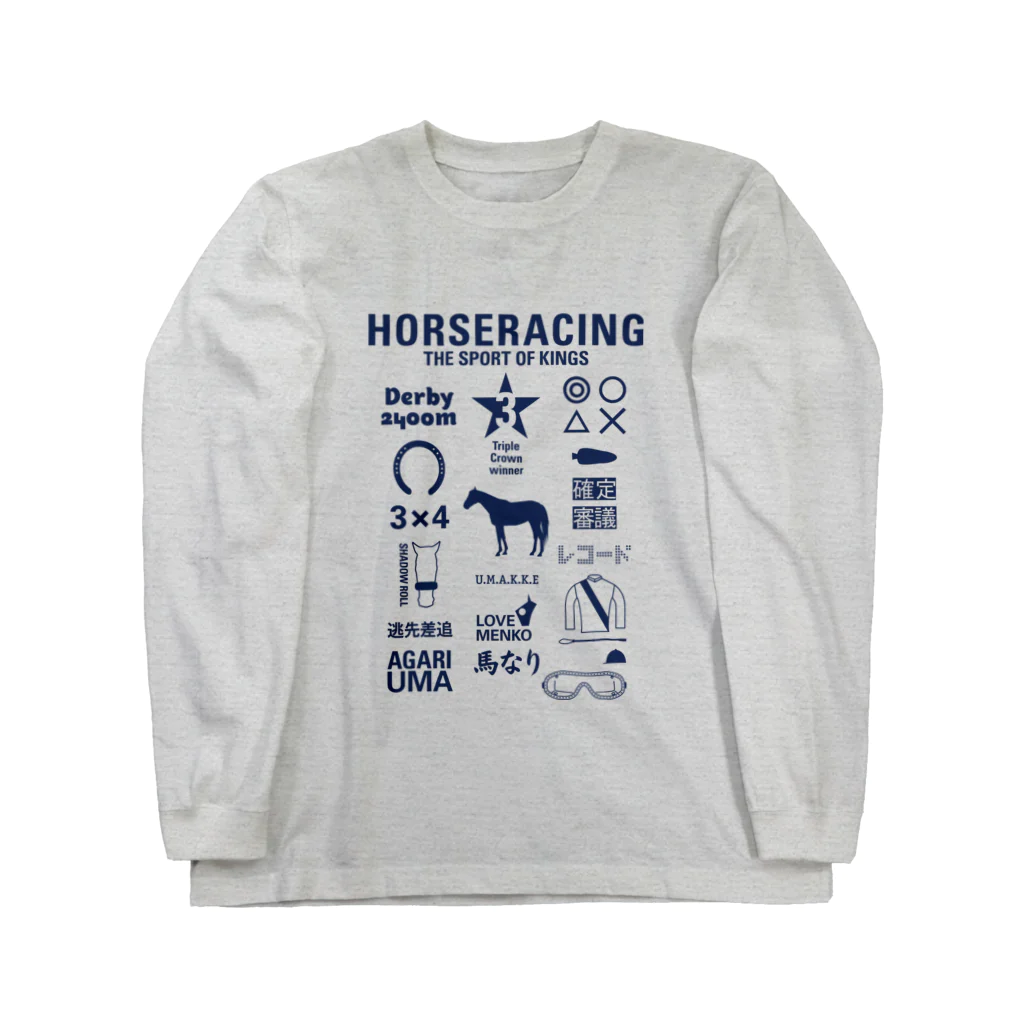 KAWAGOE GRAPHICSのHORSERACING GRAPHICS 紺 Long Sleeve T-Shirt