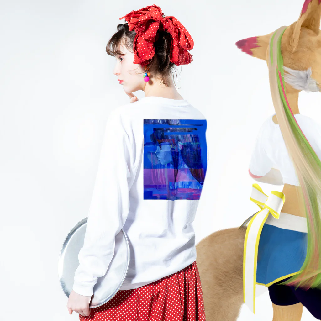 サワダモコ Moco SawadaのDorsolateral prefrontal cortex ロングスリーブTシャツの着用イメージ(裏面・袖部分)