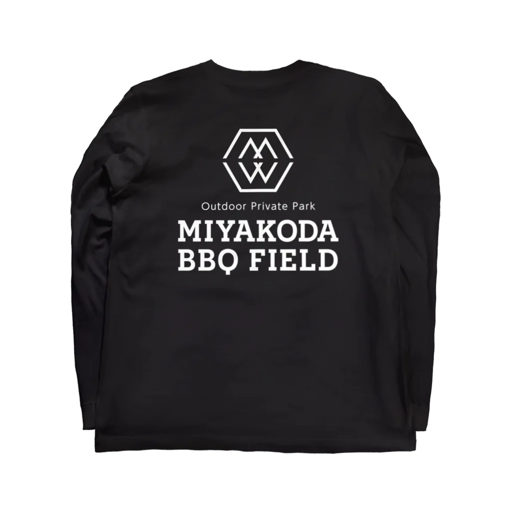 &BBQのバーベキューグッズ販売のMBFブラックロゴT ロングスリーブTシャツの裏面