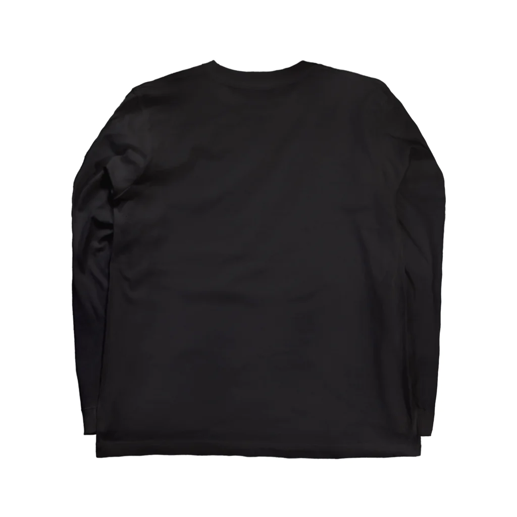 Ａ’ｚｗｏｒｋＳの熨斗輪に髑髏 白枠黒（オリジナル家紋シリーズ） ロングスリーブTシャツの裏面