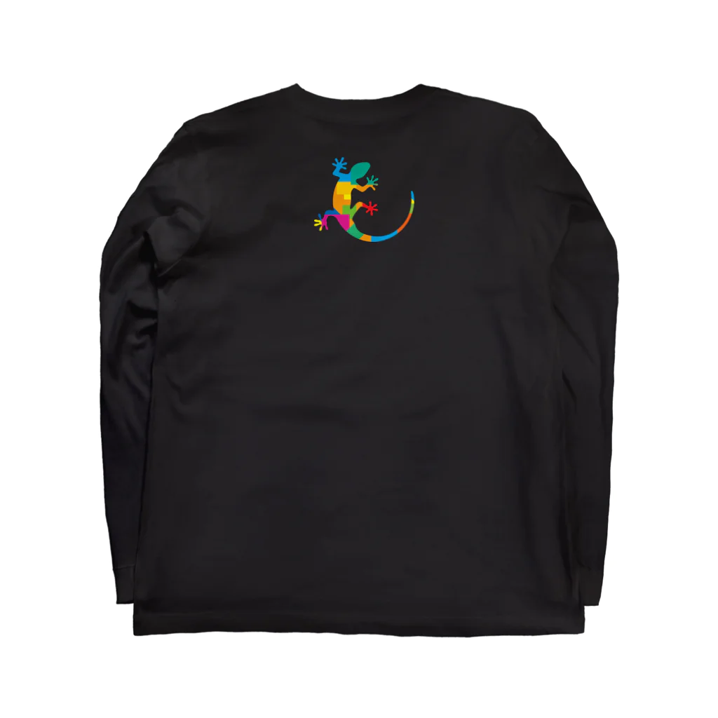 cuuyabowのカラフルヤモリ Long Sleeve T-Shirt :back