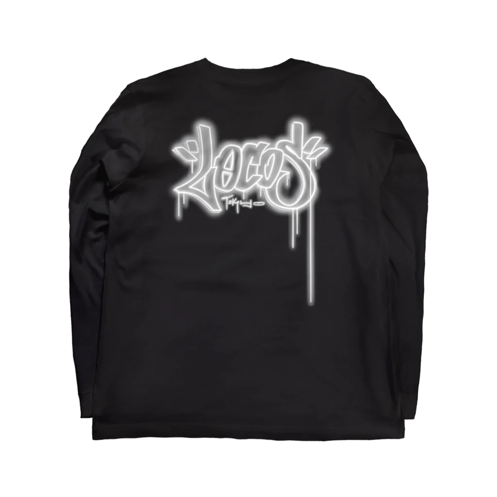 Y's Ink Works Official Shop at suzuriのLocos Tokyo Neon Logo(White) Long Sleeve T-Shirt :back