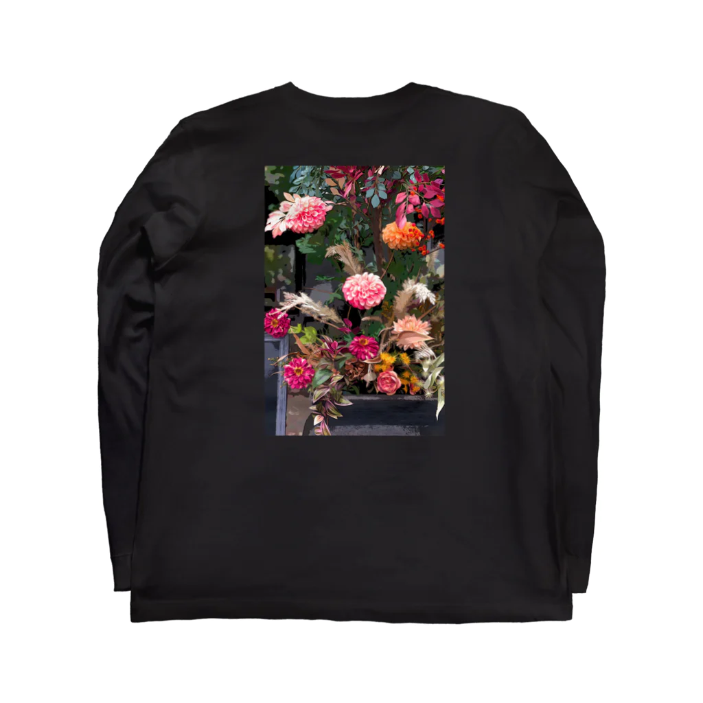 Das ist hübschの[backprint] dahlia vase - oil painting - Long Sleeve T-Shirt :back