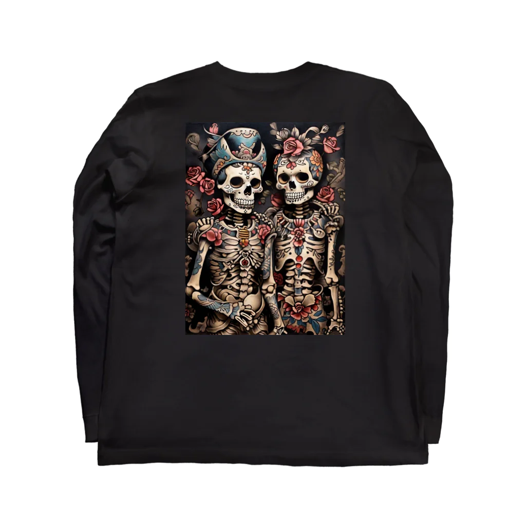 Skull sectionのきれいなガイコツ Long Sleeve T-Shirt :back