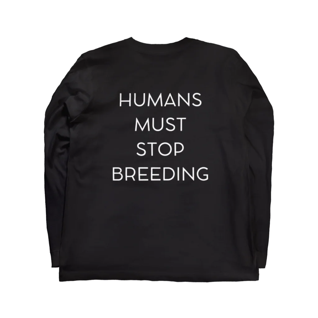 not existのSTOP BREEDING ロングスリーブTシャツの裏面