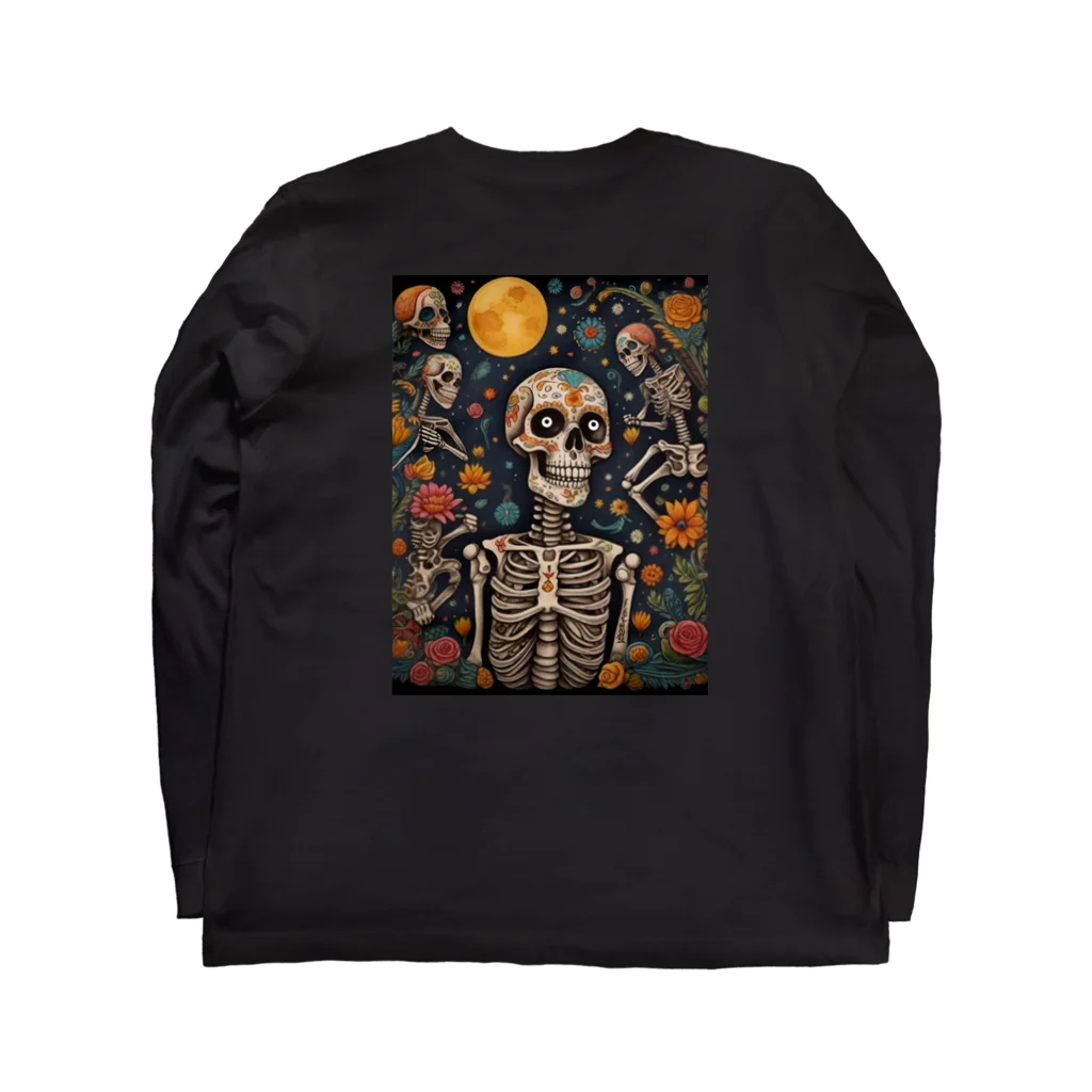 Skull sectionの満月とドクロ ロングスリーブTシャツの裏面