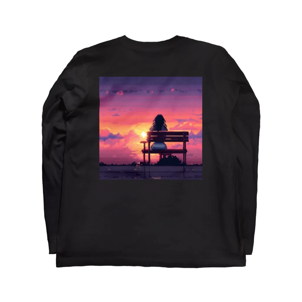 空が好きの夕日女の子① Long Sleeve T-Shirt :back