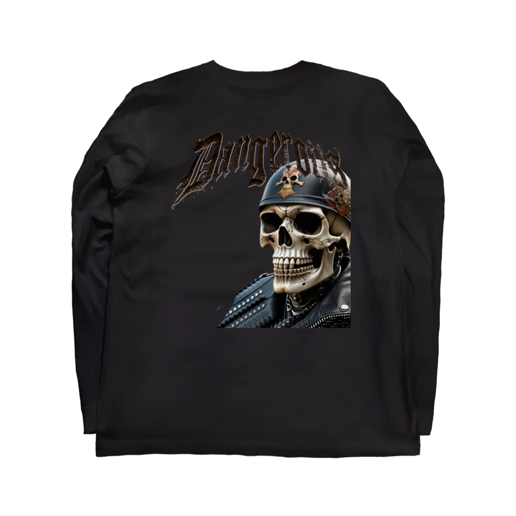 WANTED BIKERのSKULL BIKER-03 ロングスリーブTシャツの裏面