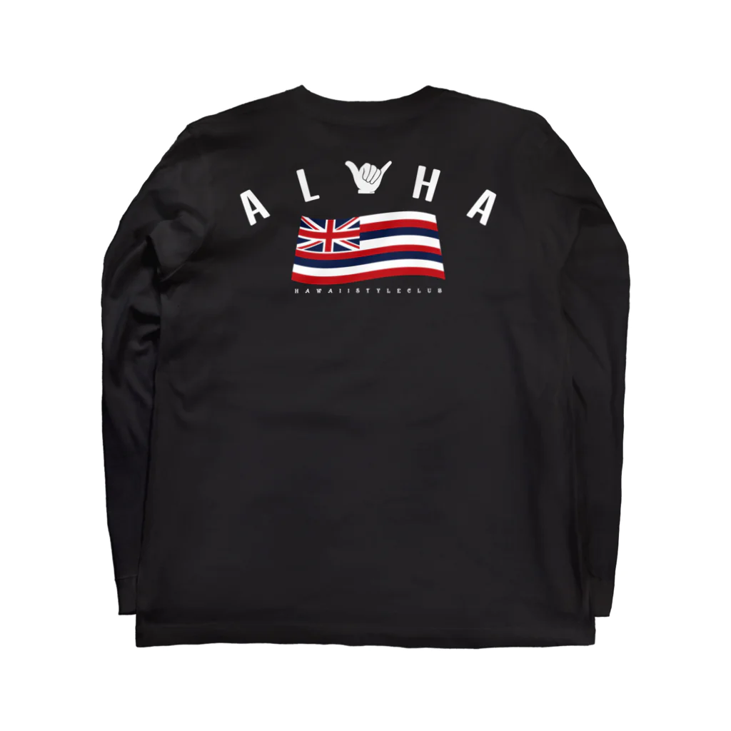 ハワイスタイルクラブの〔Back Print〕Aloha Flag Long Sleeve T-Shirt :back