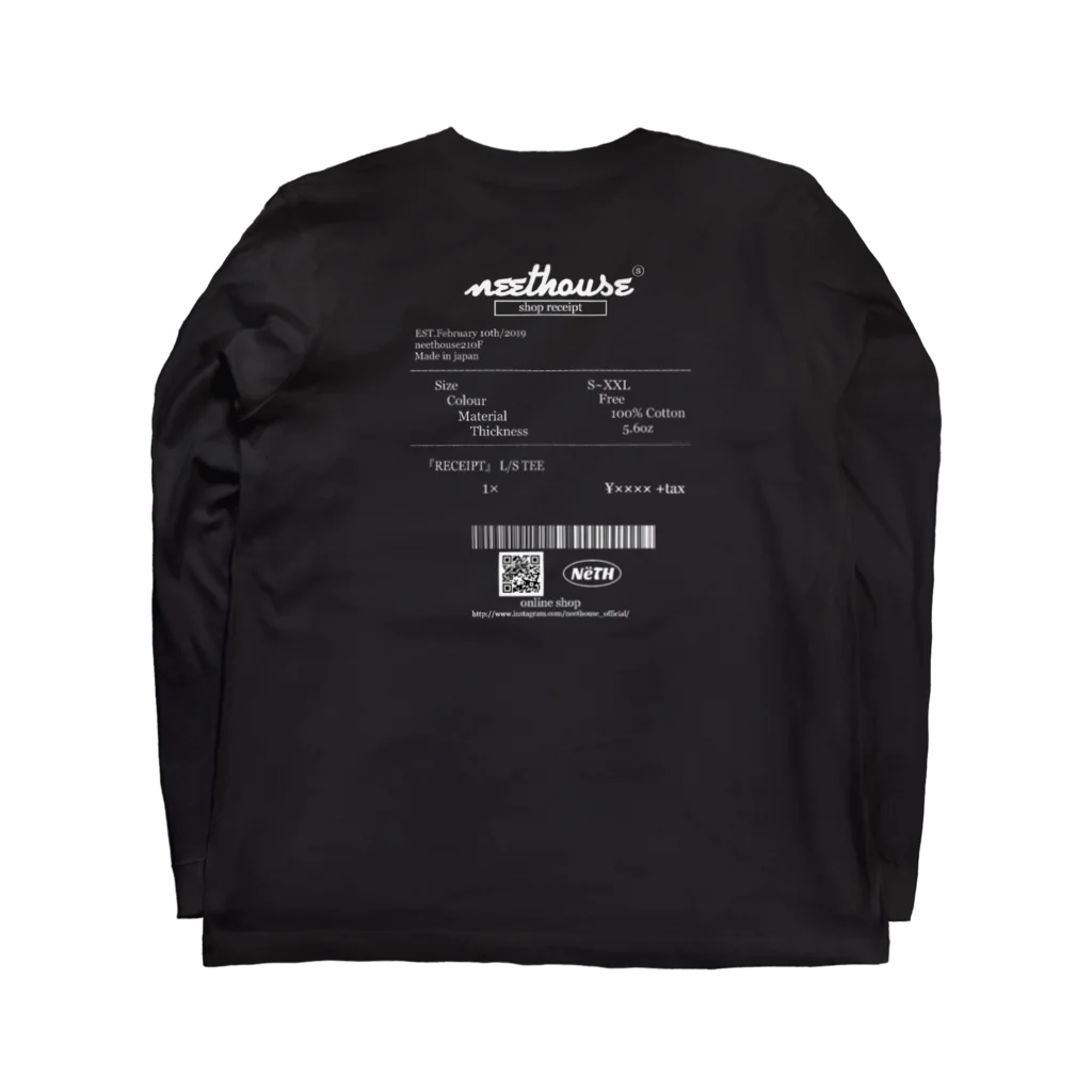 neethouseのRECEIPT ロングスリーブTシャツの裏面