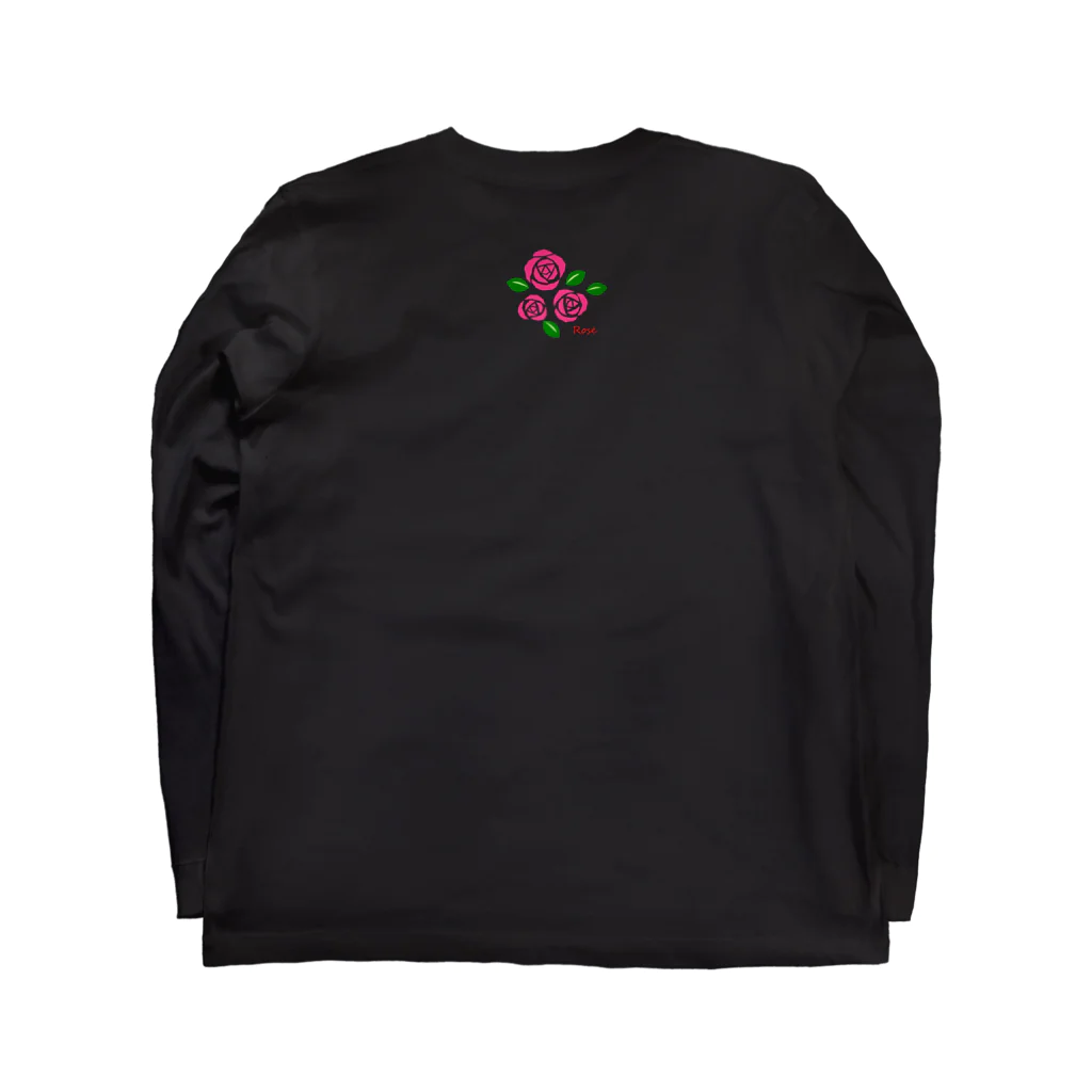 miyu1990のピンクの薔薇 ロングスリーブTシャツの裏面