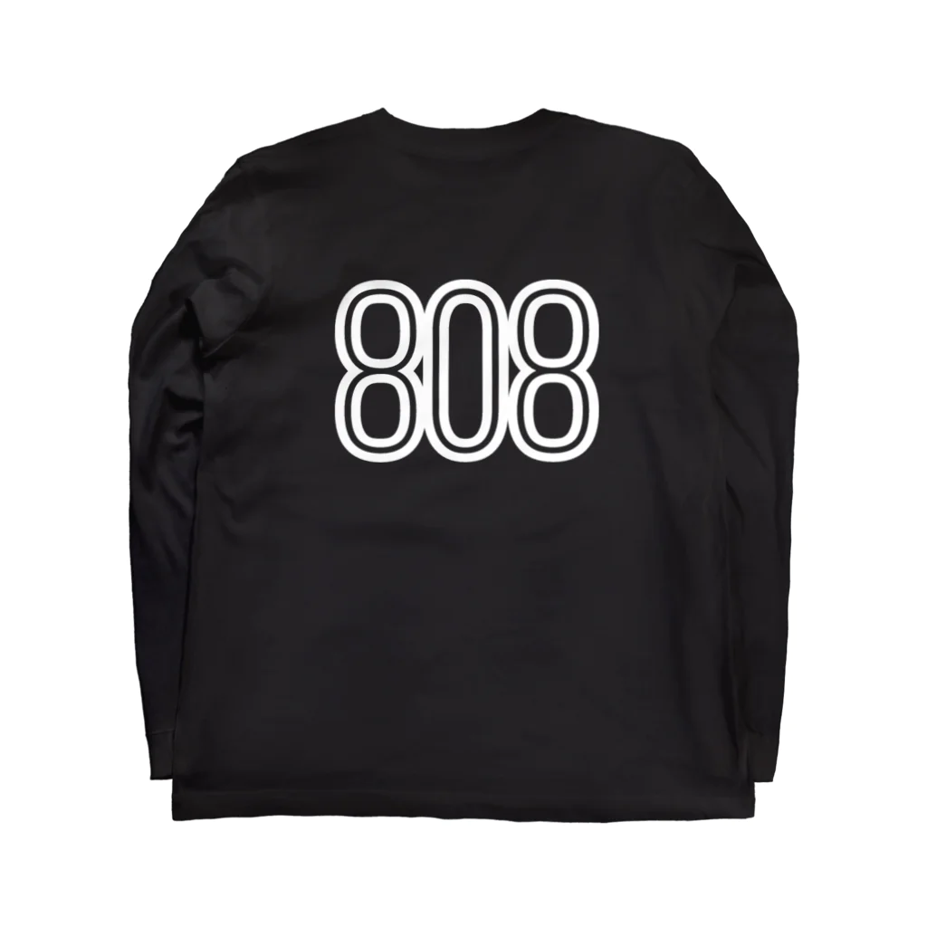 musicshop BOBの808 - BOB ※WHITE LOGO Long Sleeve T-Shirt :back