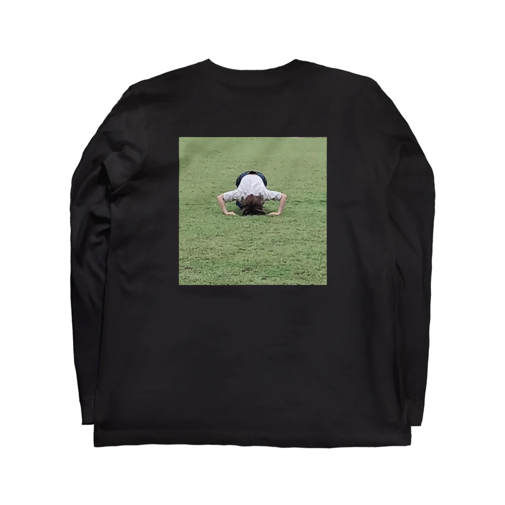 52changの白ロゴのこにT Long Sleeve T-Shirt :back